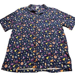 Disney Parks 2020 Food and Wine Festival Button up Shirt Men's Size XL‎